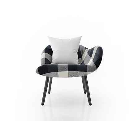 Modern Plaid Armchair
